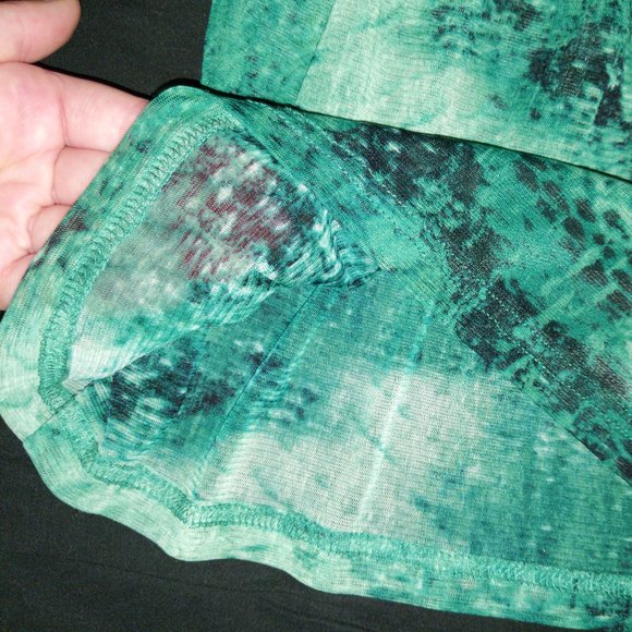 4/$20 | Penningtons Wear With a Smile - Green Semi-Sheer Blouse Top - Picture 6 of 7